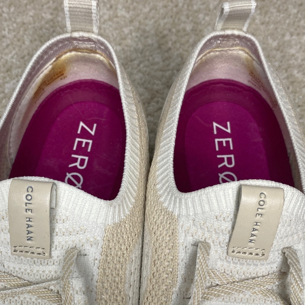 Cole Haan Women's Cream and White Sneakers Size 7B - Picture 8 of 14